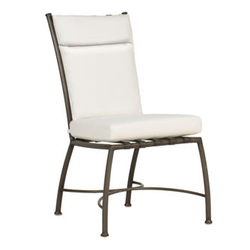 Majorca Aluminum Side Chair Slate Grey with Cushion