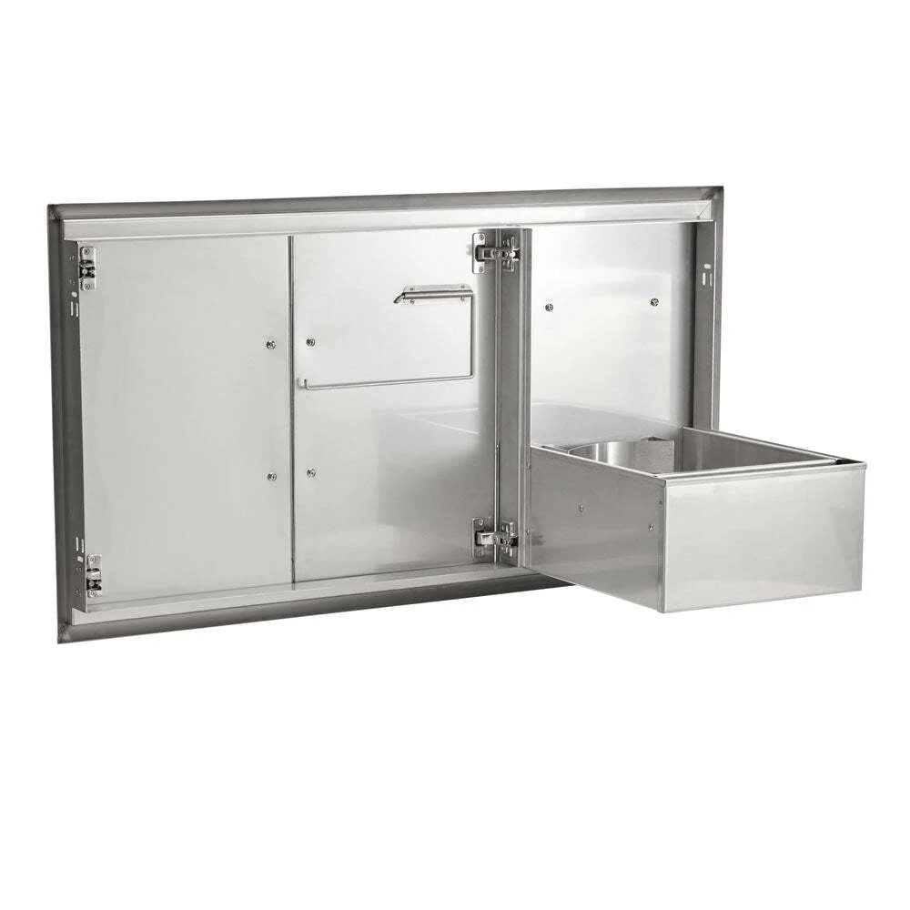 Coyote 45" Double Access Doors with Roll Out Trash