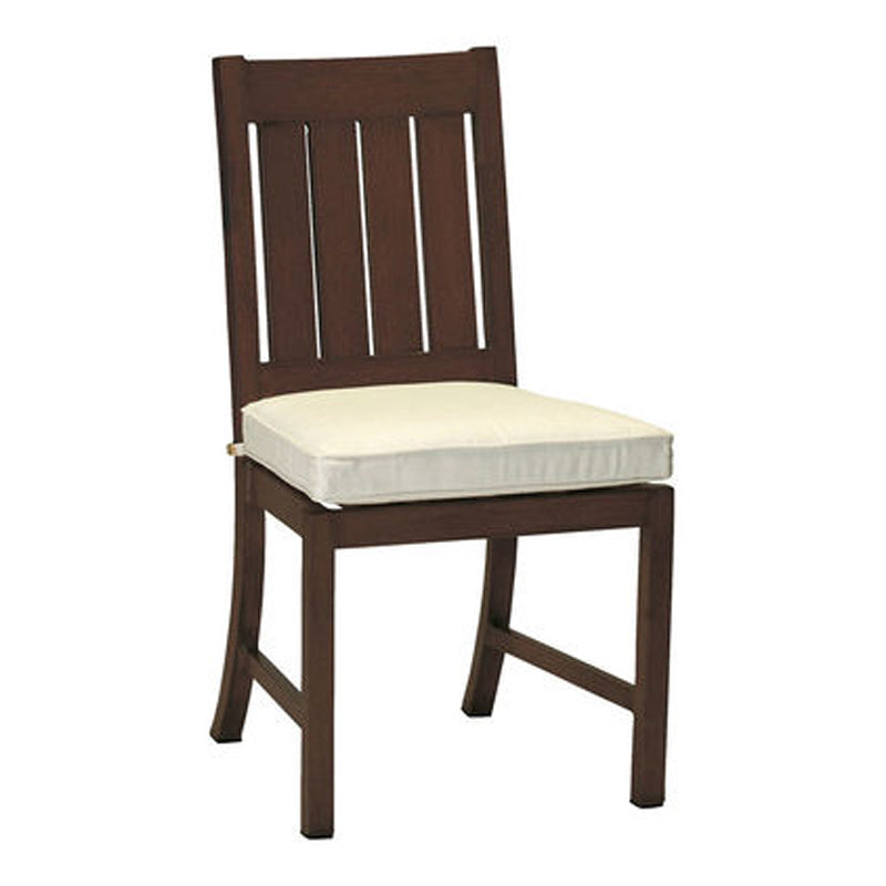 Club/Croquet Aluminum Side Chair with Welted B Grade Cushion