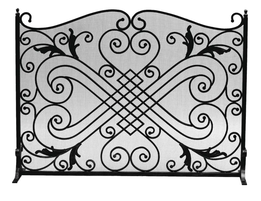 Dagan 44 Inch Arched Wrought Iron Fireplace Screen