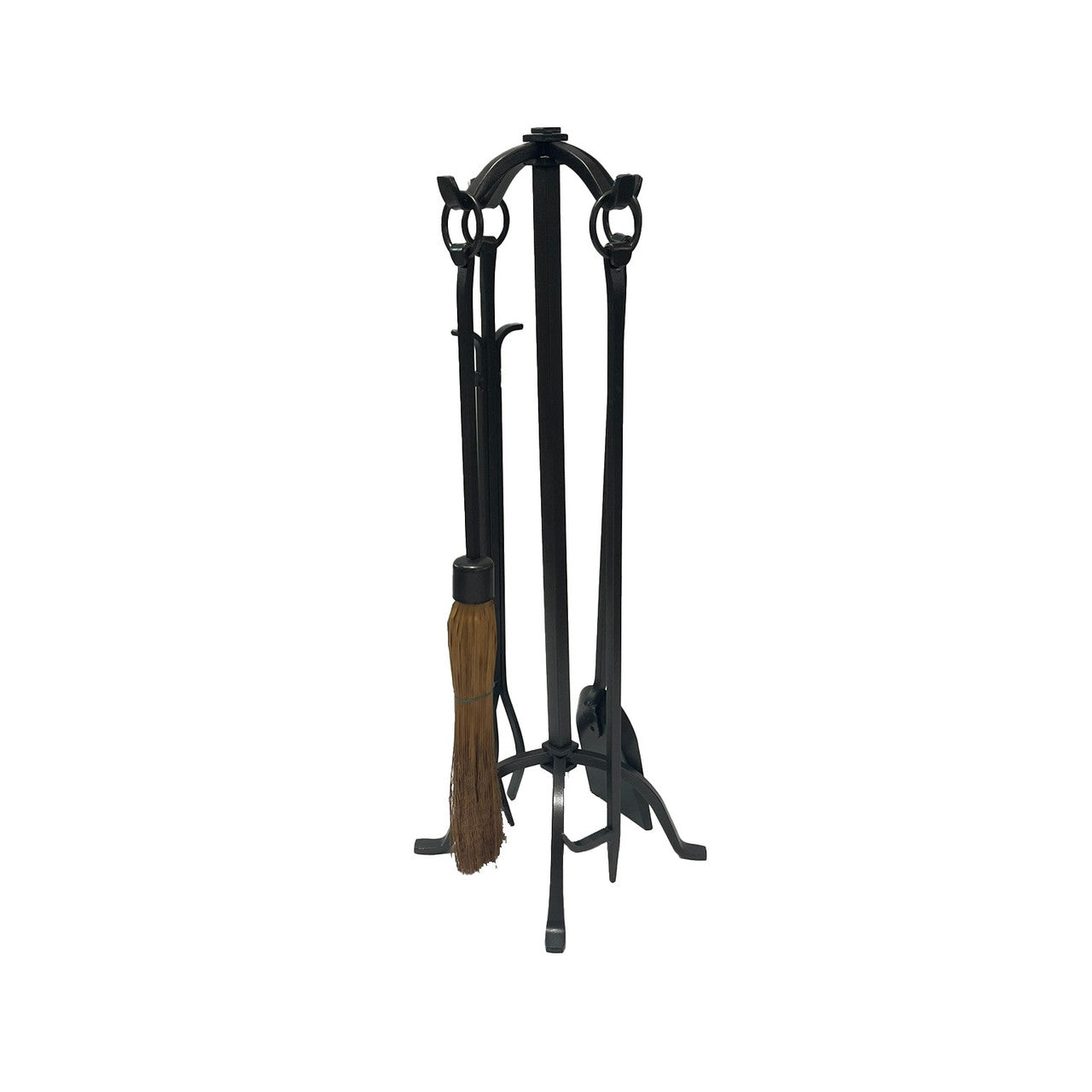 Dagan 5-Piece Wrought Iron Fireplace Tool Set with Square Rods