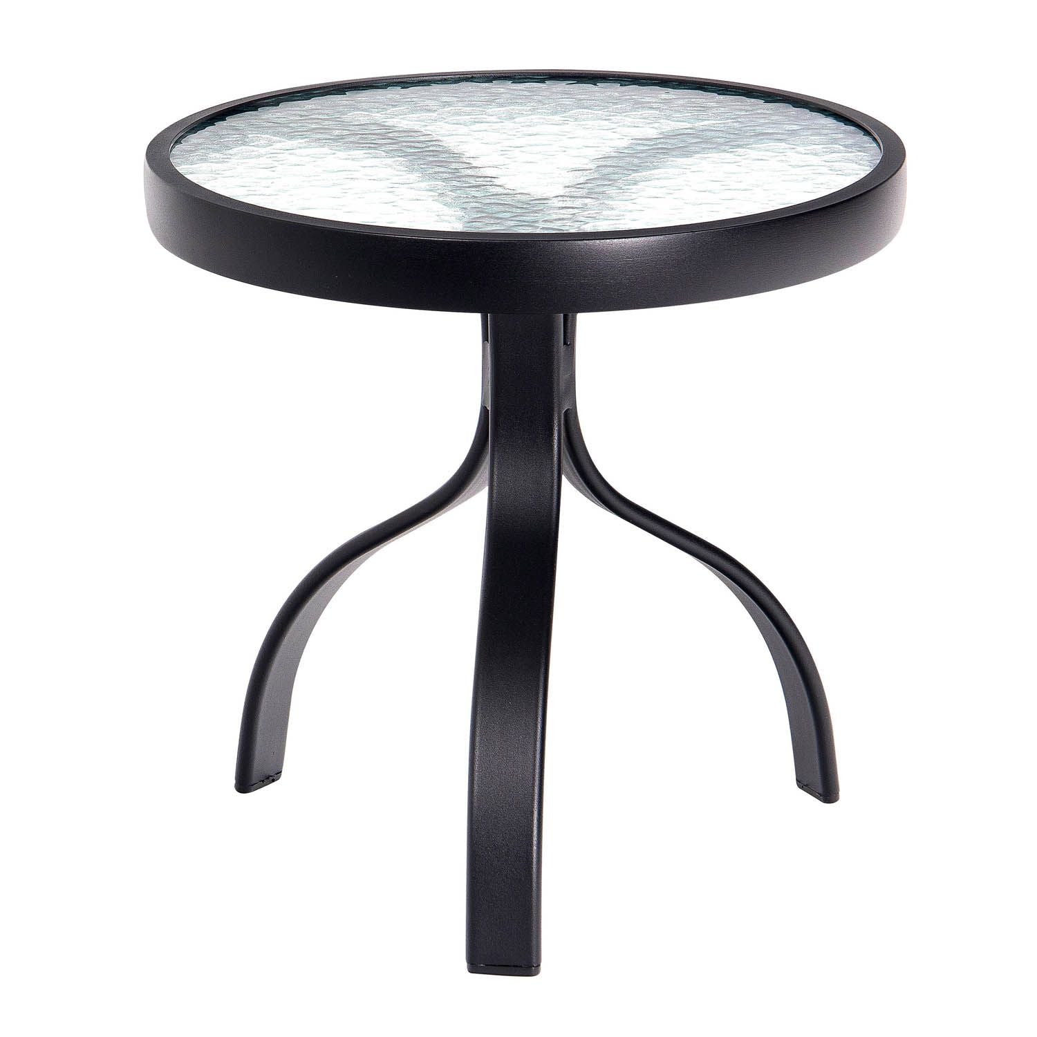 Deluxe Obscure Glass Round End Table