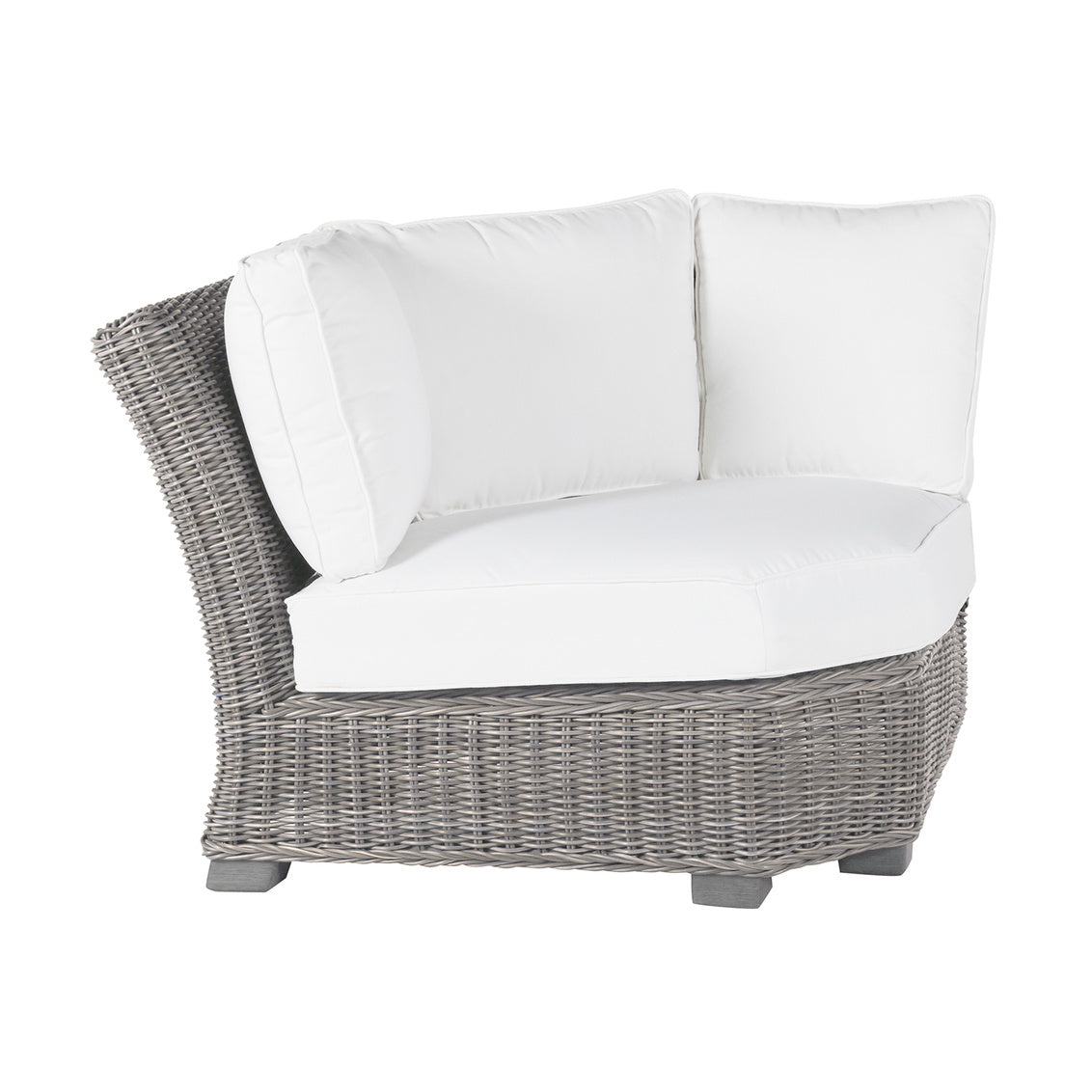 Rustic Wicker Sectional Corner