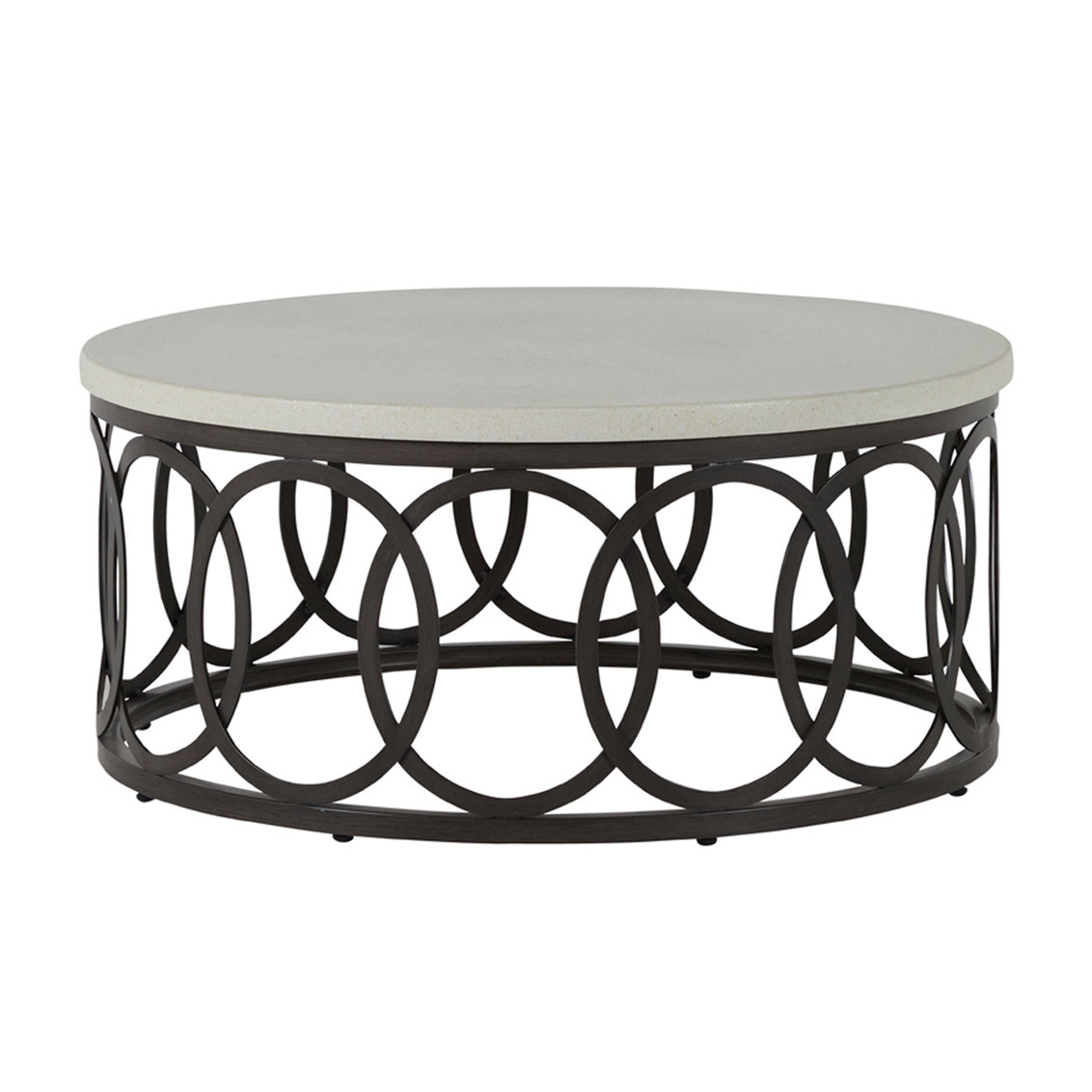 Ella Aluminum 36&quot; Coffee Table Slate Grey