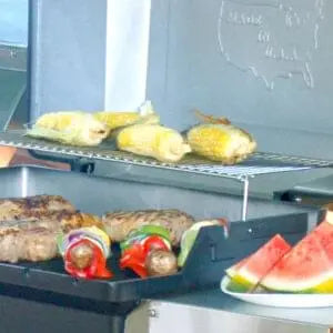 MHP Tri-Burn Series W3G4DD Gas Grill with Drop Down Shelves