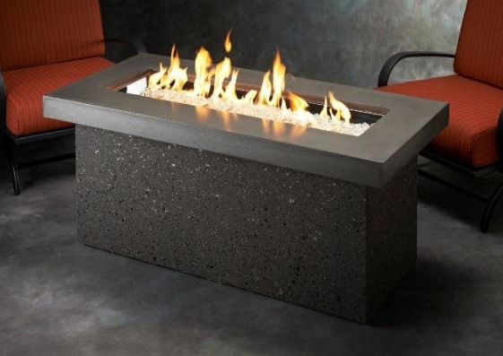 Outdoor Greatroom Grey Key Largo Fire Table