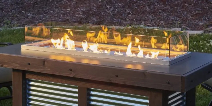 Outdoor Greatroom 12&quot; x 42&quot; Folding Glass Guard Burner Cover