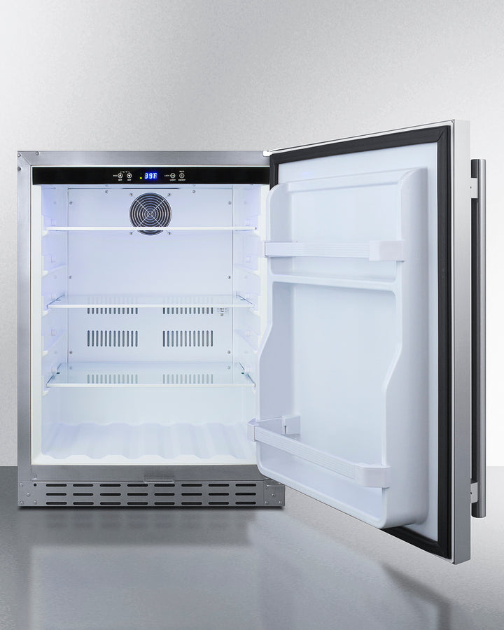 Summit 24" ADA-Compliant Wide Built-In Outdoor All-Refrigerator-AL55OSCSS