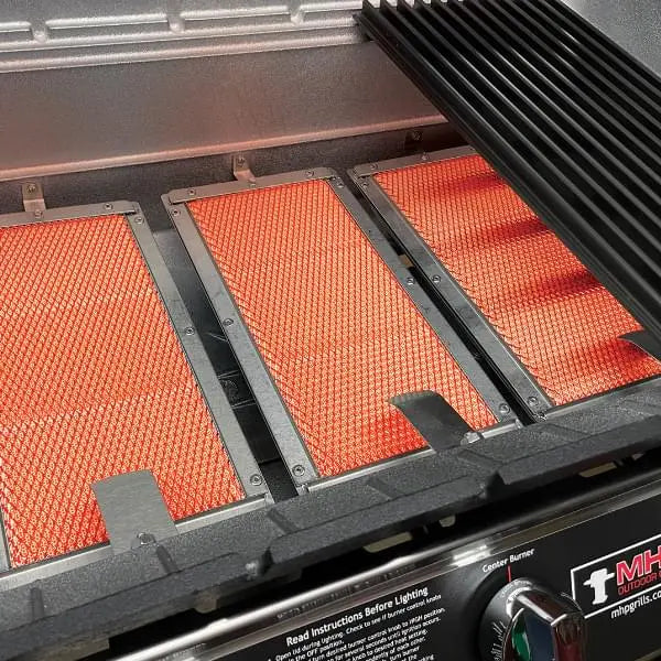 MHP Infrared Model WRG4DD Gas Grill with Drop Down Shelves