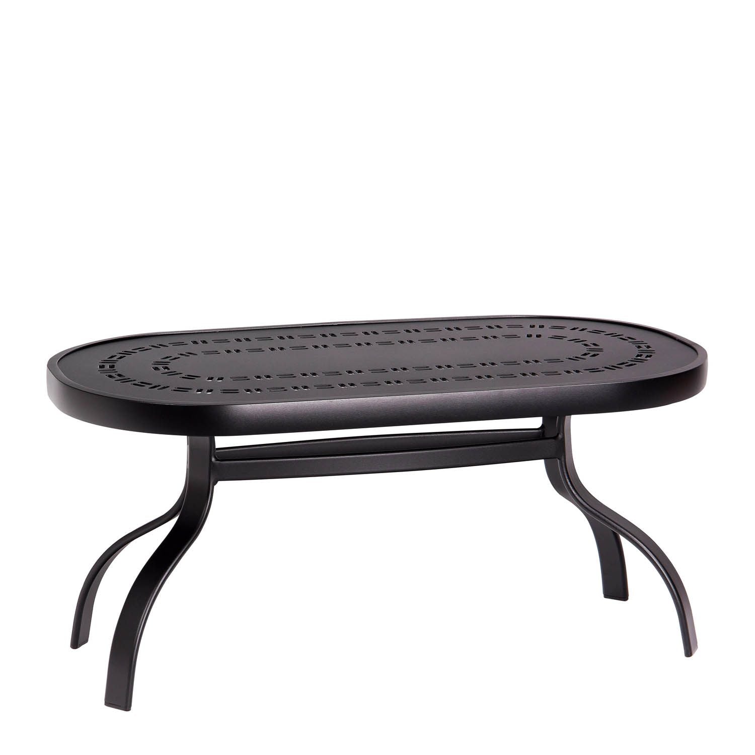 Deluxe Trellis Top Oval Coffee Table