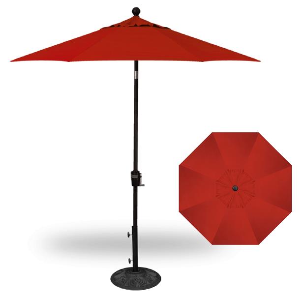 Treasure Garden 9&#39; Push Button Tilt Umbrella with Single Wind Vent