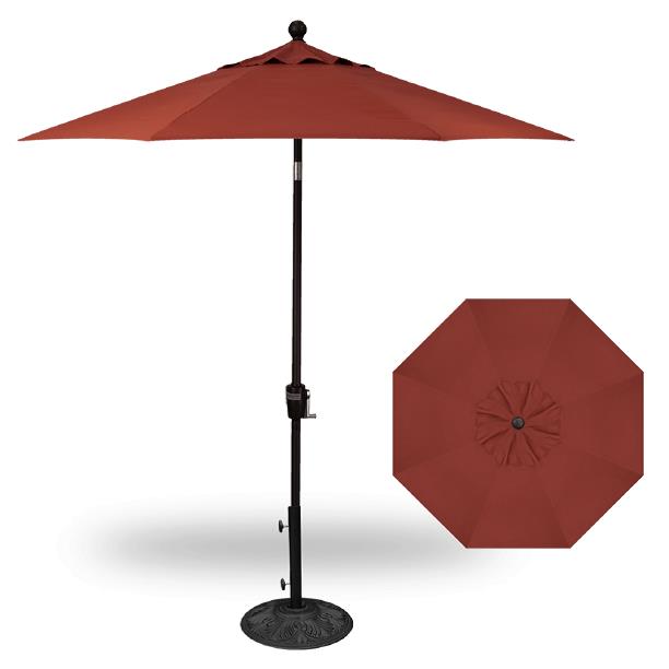 Treasure Garden 9&#39; Push Button Tilt Umbrella with Single Wind Vent