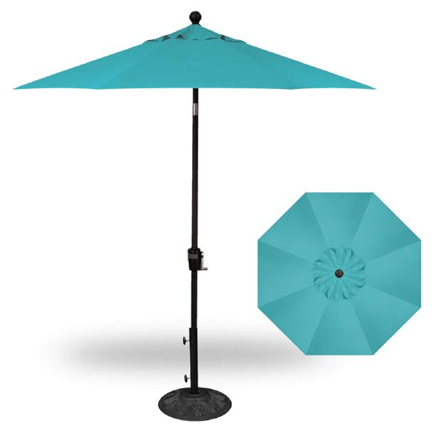 Treasure Garden 9&#39; Push Button Tilt Umbrella with Single Wind Vent