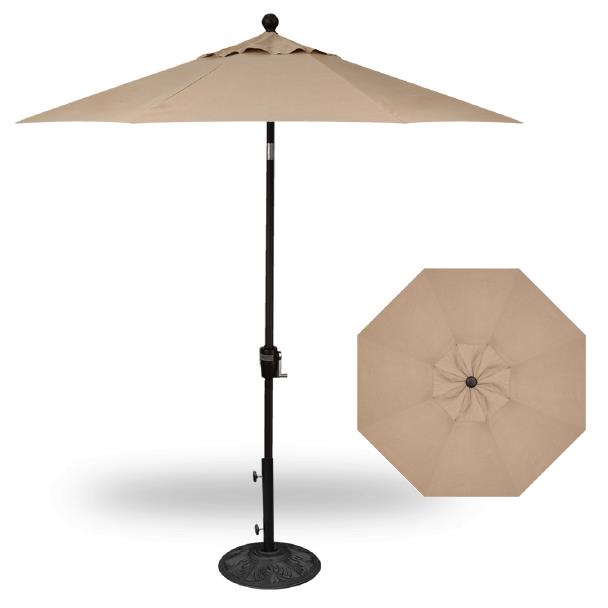 Treasure Garden 9' Push Button Tilt Umbrella with Single Wind Vent