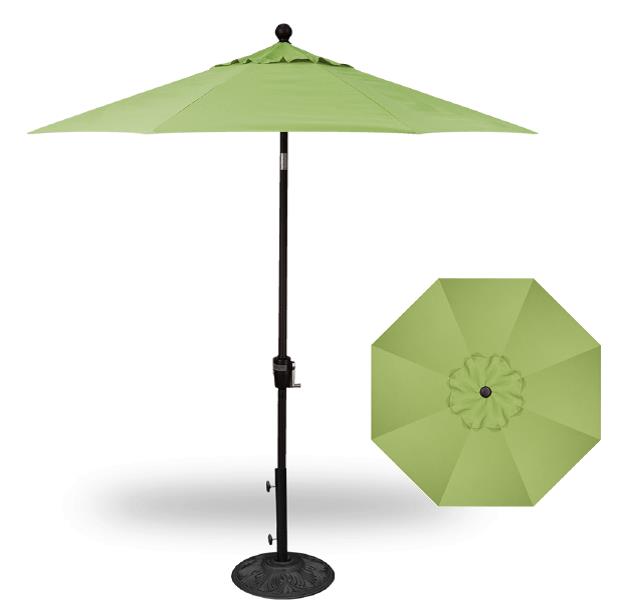 Treasure Garden 9&#39; Push Button Tilt Umbrella with Single Wind Vent