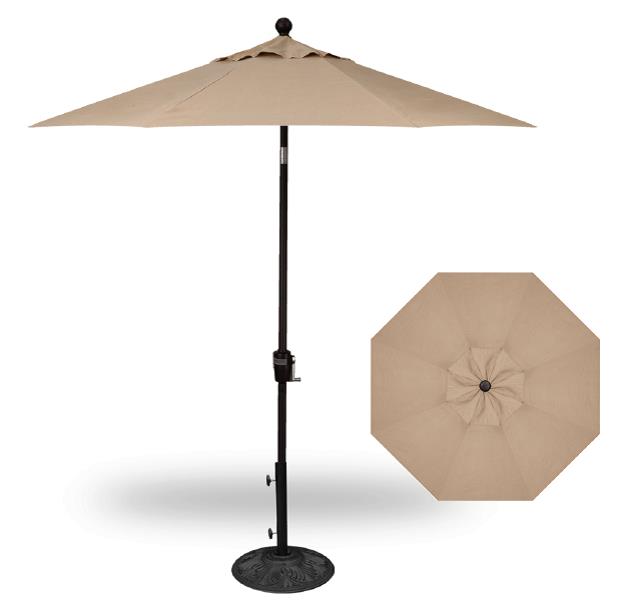 Treasure Garden 9&#39; Push Button Tilt Umbrella with Single Wind Vent