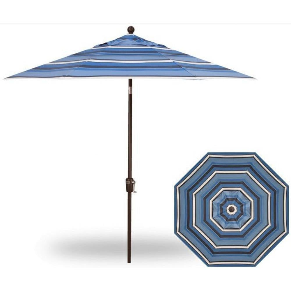 Treasure Garden 9&#39; Push Button Tilt Umbrella with Dual Wind Vent