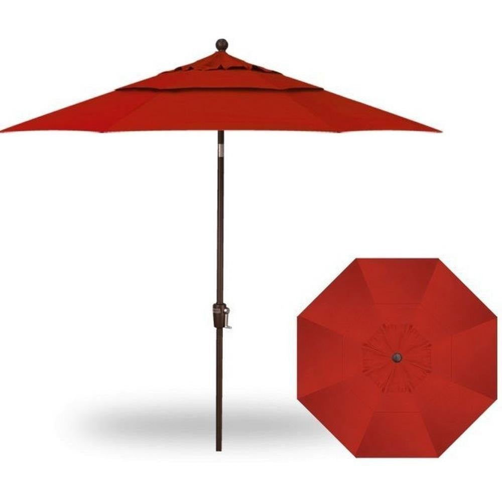 Treasure Garden 9&#39; Push Button Tilt Umbrella with Dual Wind Vent