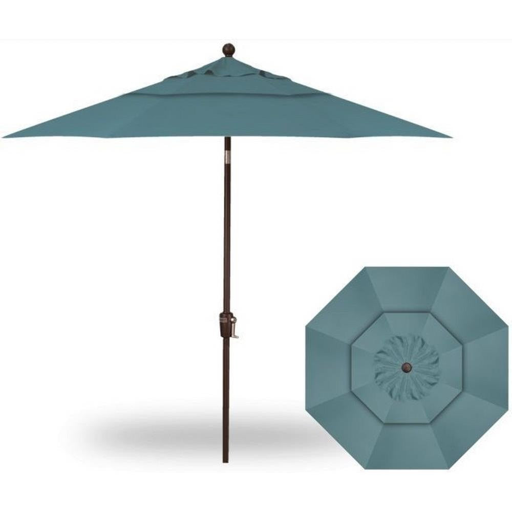 Treasure Garden 9&#39; Push Button Tilt Umbrella with Dual Wind Vent
