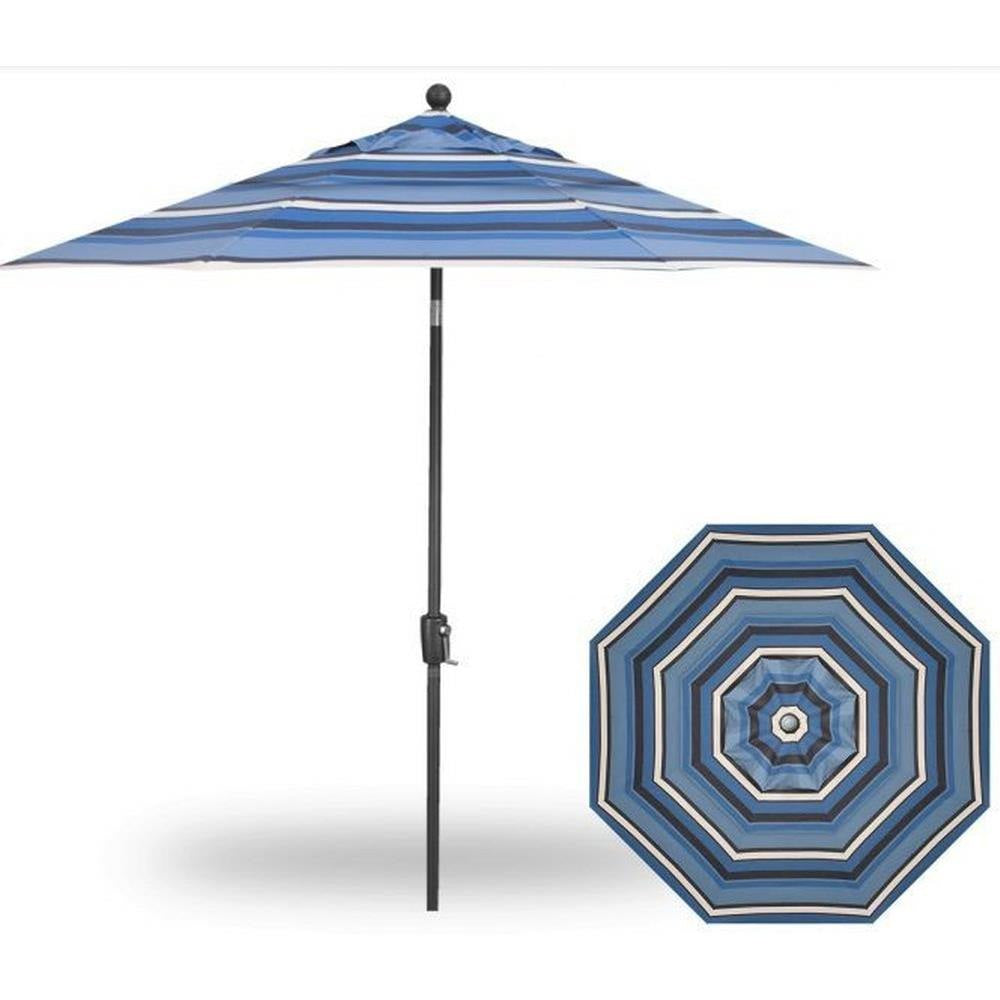 Treasure Garden 9&#39; Push Button Tilt Umbrella with Dual Wind Vent