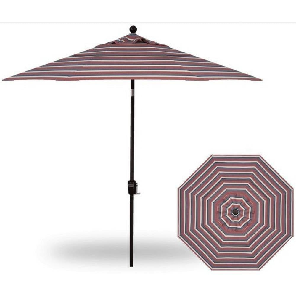 Treasure Garden 9&#39; Push Button Tilt Umbrella with Dual Wind Vent