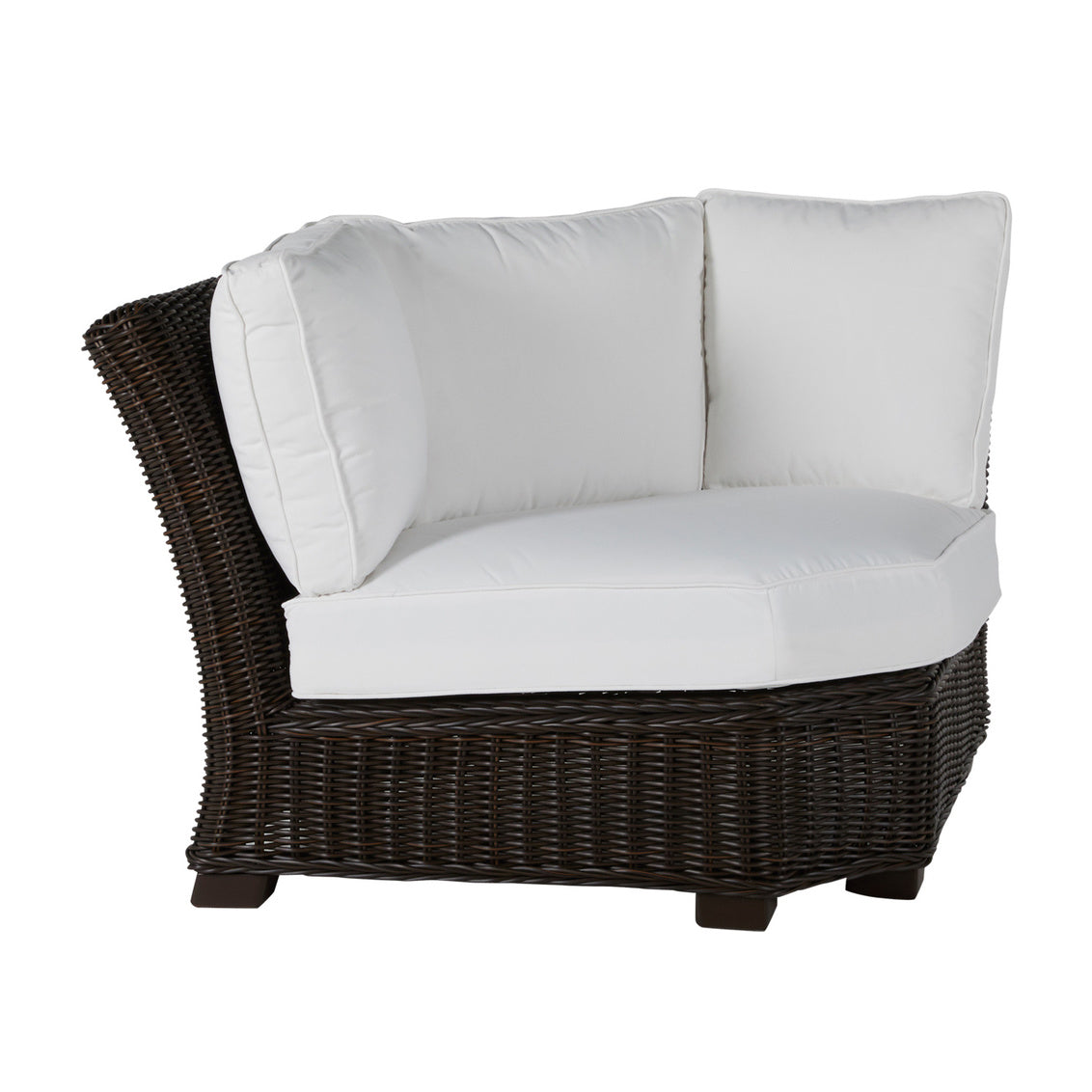 Rustic Wicker Sectional Corner