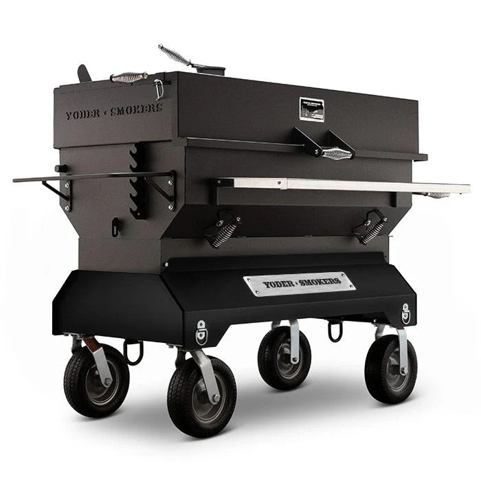 YS Flat Top 24&quot; x 48&quot; Charcoal Grill on Competition Cart