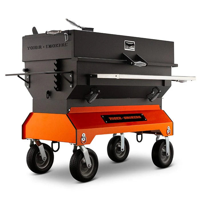 YS Flat Top 24&quot; x 48&quot; Charcoal Grill on Competition Cart