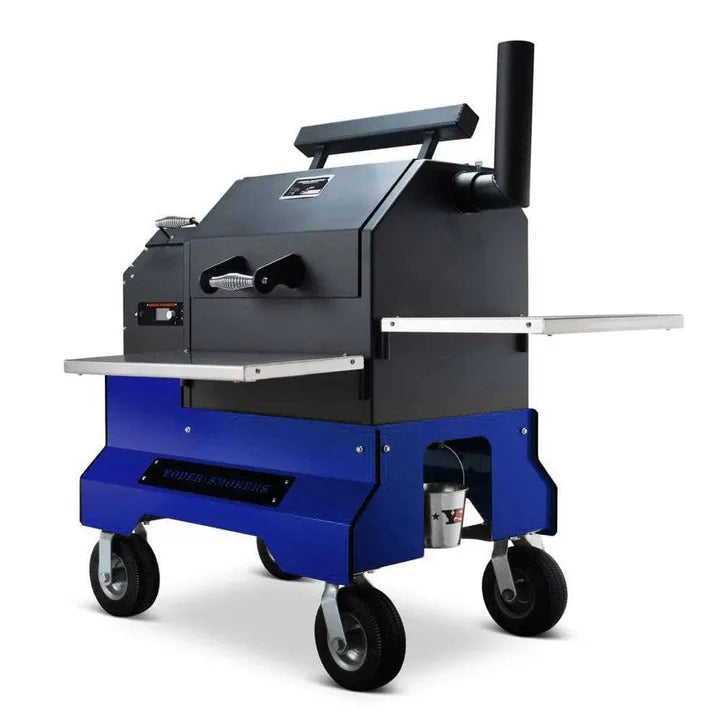 YS480s Pellet Grill on Competition Cart with Stainless Steel Shelves and Drawer