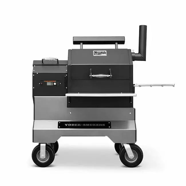 YS480s Pellet Grill on Competition Cart with Stainless Steel Shelves and Drawer