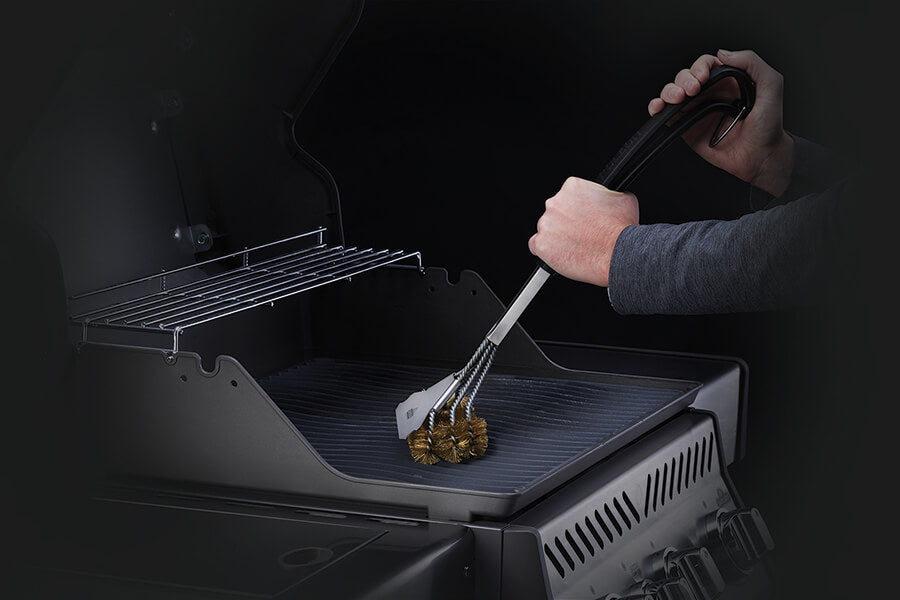 Napoleon Triple Row Grill Brush with Brass Bristles