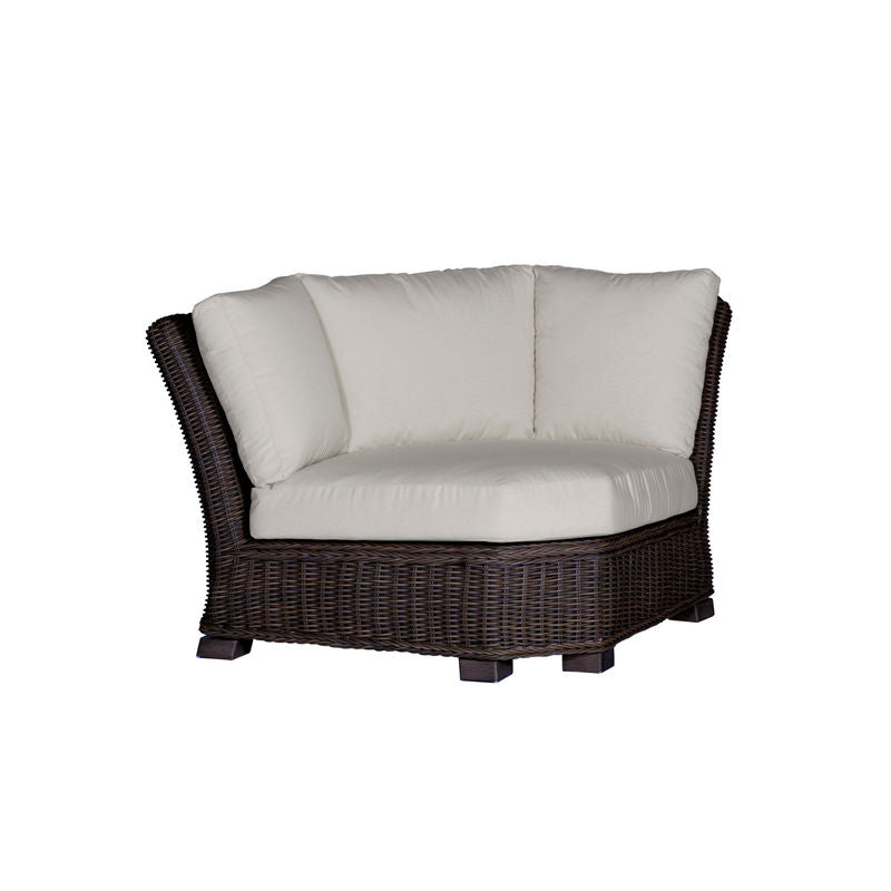 Rustic Wicker Sectional Corner