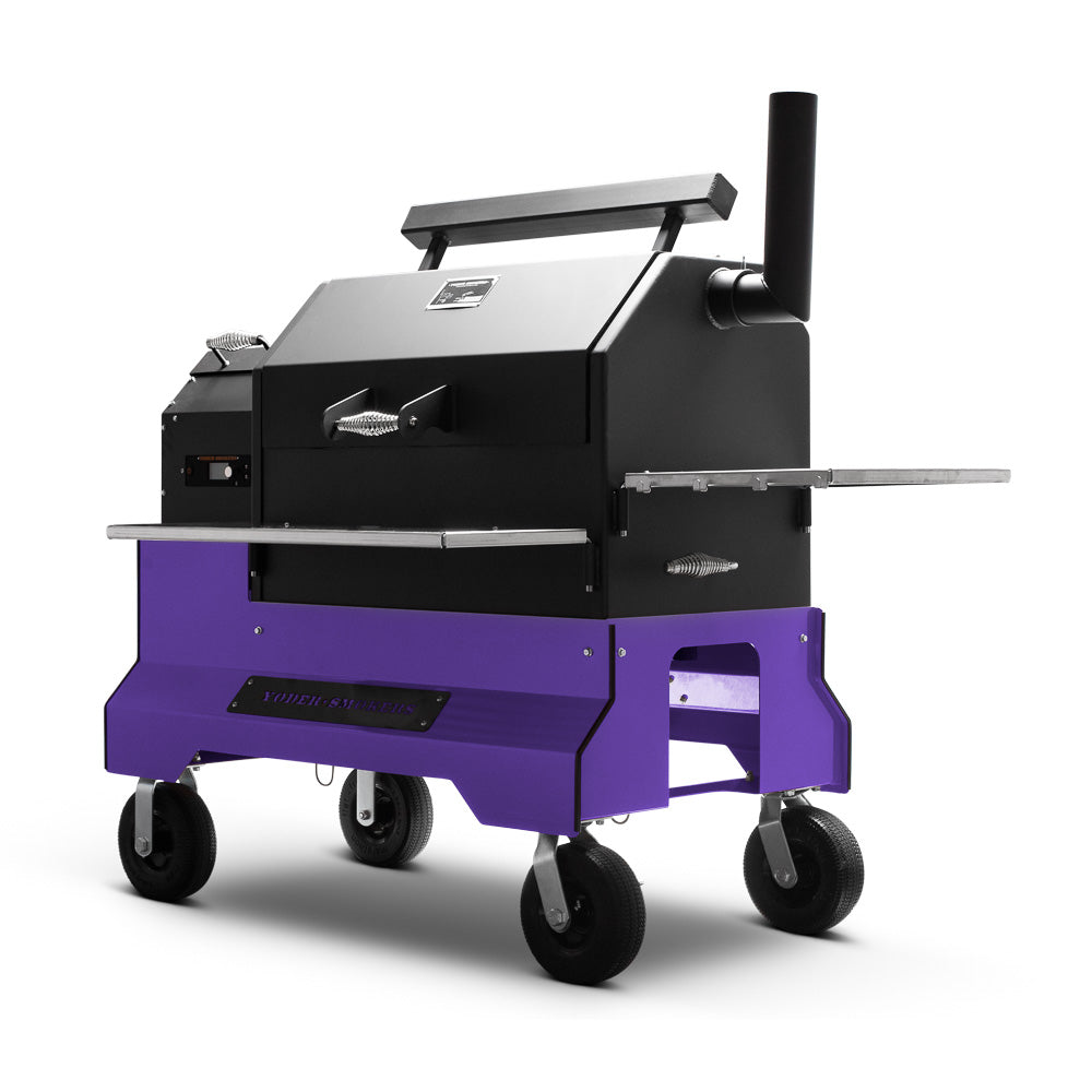 YS640s Pellet Grill on Competition Cart with Stainless Steel Shelves ...